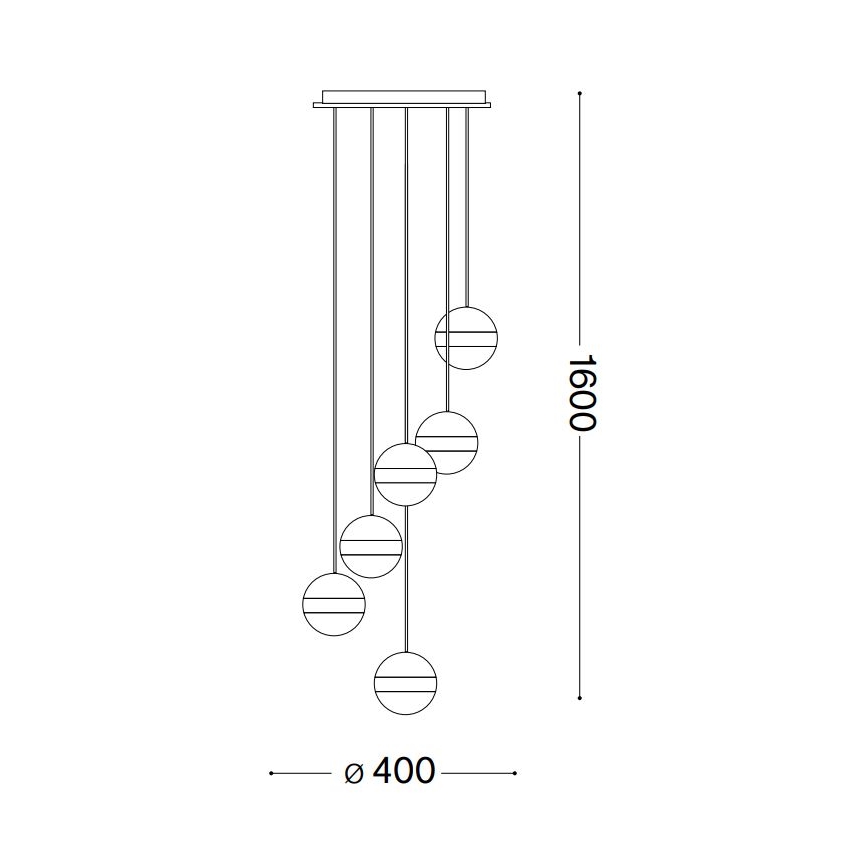 Ideal Lux - LED Chandelier on a string GALAXY LED/58W/230V