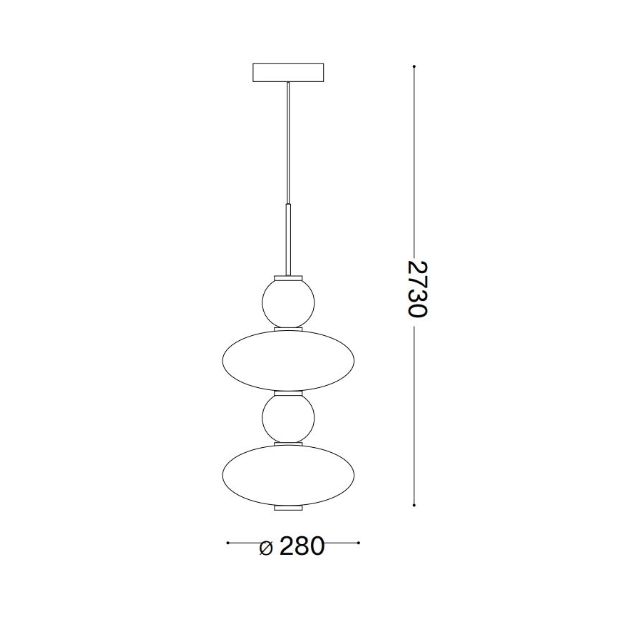 Ideal Lux - LED Chandelier on a string LUMIERE LED/34W/230V