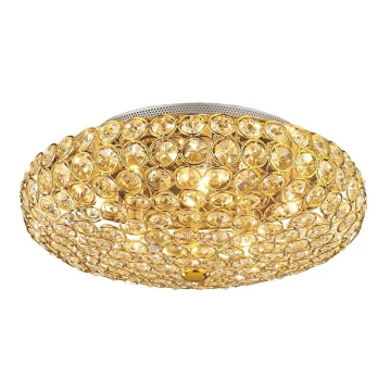Ideal Lux - LED Crystal ceiling light KING 5xG9/3W/230V d. 38 cm gold