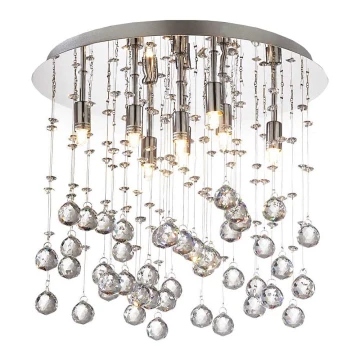 Ideal Lux - LED Crystal ceiling light MOONLIGHT 8xG9/3W/230V d. 40 cm chrome