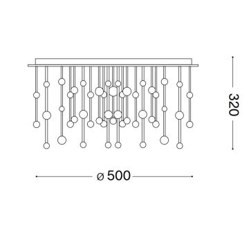 Ideal Lux - LED Dimmable surface-mounted chandelier ARMONY LED/55W/230V d. 50 cm white