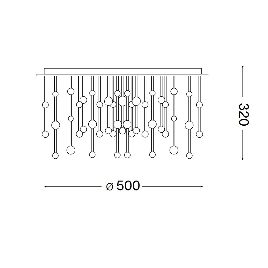 Ideal Lux - LED Dimmable surface-mounted chandelier ARMONY LED/55W/230V d. 50 cm white