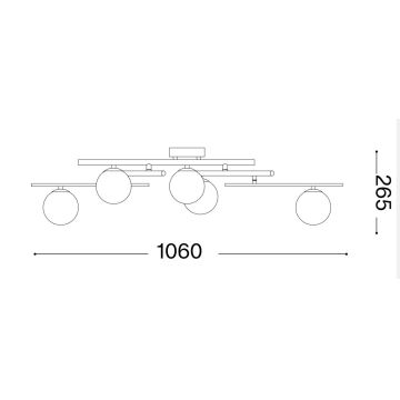 Ideal Lux - LED Surface-mounted chandelier ATLAS 5xG9/3W/230V black