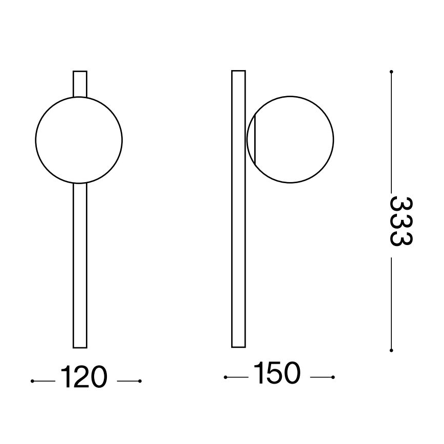 Ideal Lux - LED Wall light BINOMIO 1xG9/3W/230V gold