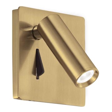 Ideal Lux - LED Wall spotlight LITE LED/3W/230V brass