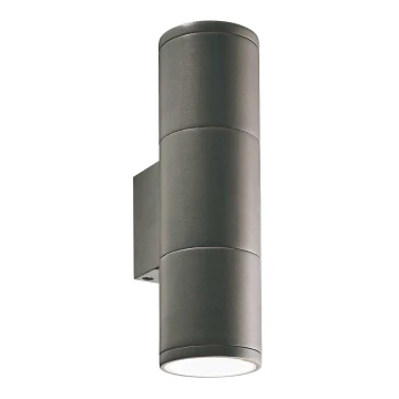 Ideal Lux - Outdoor wall light GUN 2xGU10/35W/230V IP44 anthracite