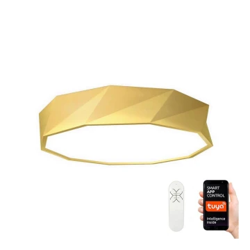 Immax NEO 07132-G60- LED SMART Dimmable ceiling light DIAMANTE LED/43W/230V gold 60 cm Tuya ZigBee + remote control