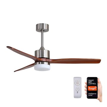 Immax NEO 07165-S - LED Ceiling fan ELEGANTE LED/18W/230V oak Wi-Fi Tuya + remote control