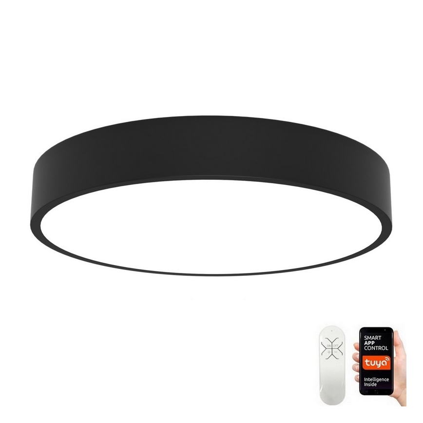 Immax NEO 07203L-LED Dimmable ceiling light RONDATE 65W/230V 3000-6000K Tuya black + remote control