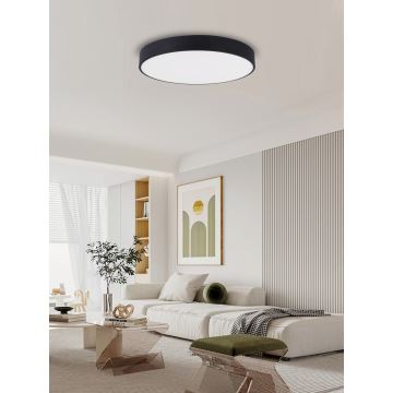 Immax NEO 07203L-LED Dimmable ceiling light RONDATE 65W/230V 3000-6000K Tuya black + remote control