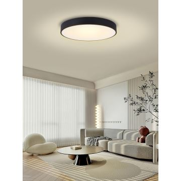 Immax NEO 07203L-LED Dimmable ceiling light RONDATE 65W/230V 3000-6000K Tuya black + remote control