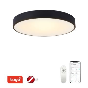 Immax NEO 07203L-LED Dimmable ceiling light RONDATE 65W/230V 3000-6000K Tuya black + remote control