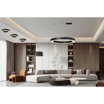 Immax NEO 07211L - LED Dimmable chandelier on a string PASTEL LED/68W/230V 2700-6500K Tuya black + remote control