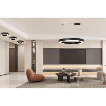 Immax NEO 07211L - LED Dimmable chandelier on a string PASTEL LED/68W/230V 2700-6500K Tuya black + remote control