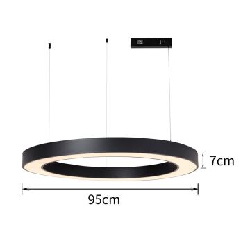 Immax NEO 07211L - LED Dimmable chandelier on a string PASTEL LED/68W/230V 2700-6500K Tuya black + remote control