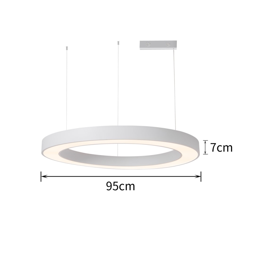 Immax NEO 07214L - LED Dimmable chandelier on a string PASTEL LED/68W/230V 2700-6500K white 95 cm Tuya + remote control