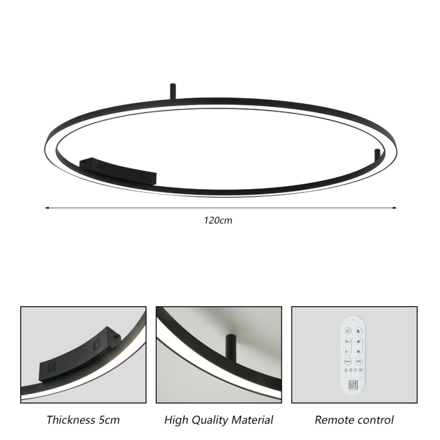 Immax NEO 07246-120 - LED Dimmable ceiling light FINO LED/72W/230V 120 cm Tuya + remote control