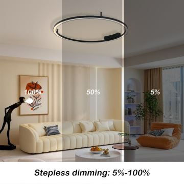 Immax NEO 07246-80 - LED Dimmable ceiling light FINO LED/55W/230V 80cm Tuya + remote control