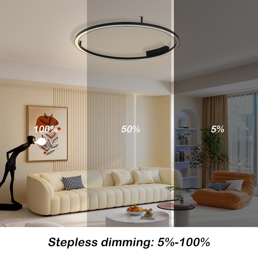 Immax NEO 07246-80 - LED Dimmable ceiling light FINO LED/55W/230V 80cm Tuya + remote control