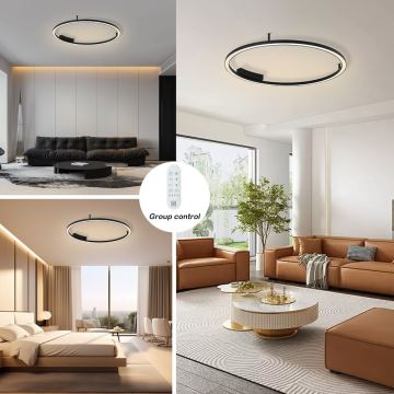 Immax NEO 07246-80 - LED Dimmable ceiling light FINO LED/55W/230V 80cm Tuya + remote control