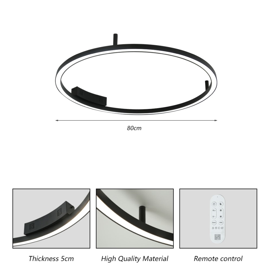 Immax NEO 07246-80 - LED Dimmable ceiling light FINO LED/55W/230V 80cm Tuya + remote control