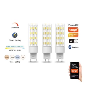 Immax NEO 07763C - SET 3x LED Dimmable bulb NEO LITE G9/4W/230V 2700-6500K Wi-Fi Tuya