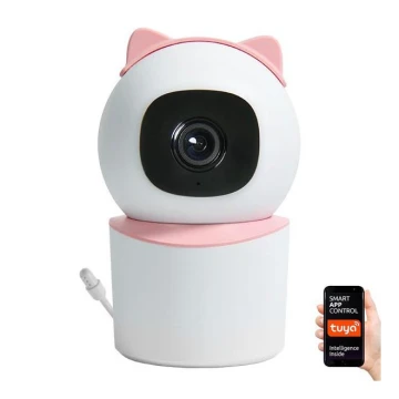 Immax NEO 07789L - Smart camera with sensor 355° 50° P/T 4MP Wi-Fi Tuya pink