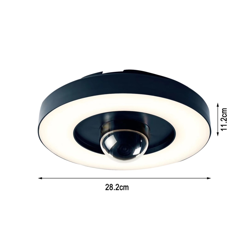 Immax NEO 07792L - LED Smart outdoor camera with a light RING 22W/230V IP44 Wi-Fi Tuya