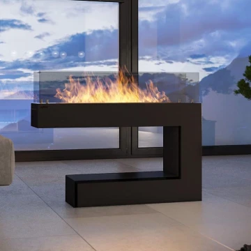 InFire - BIO fireplace 110x92 cm 3kW black