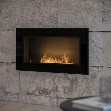 InFire - Built-in BIO fireplace 49x90 cm 3kW black