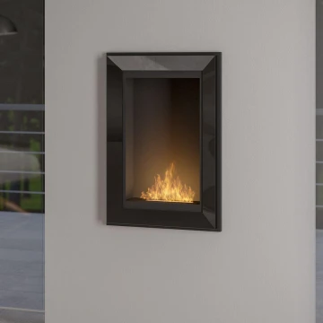 InFire - Built-in BIO fireplace 79x55 cm 3kW black