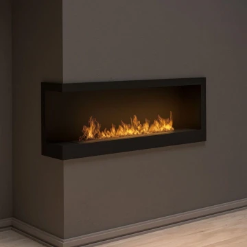 InFire - Corner BIO fireplace 45x120 cm 3kW black