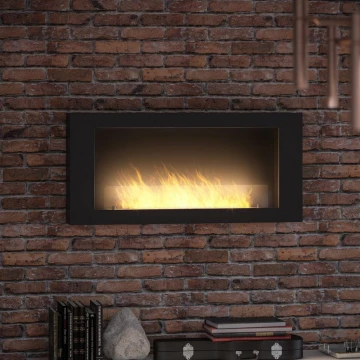 InFire - Wall BIO fireplace 120x56 cm 3kW black