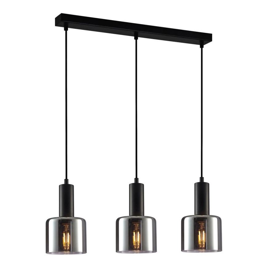 ITALUX - Chandelier on a string SANTIA 3xE27/40W/230V black