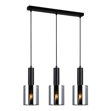 ITALUX - Chandelier on a string SARDO 3xE27/40W/230V black