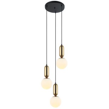 ITALUX - Chandelier on a string ALDEVA 3xE27/40W/230V black/bronze