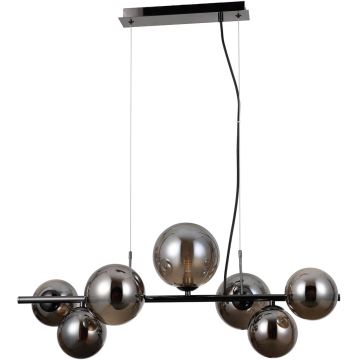 ITALUX - Chandelier on a string CANELLO 7xG9/5W/230V black