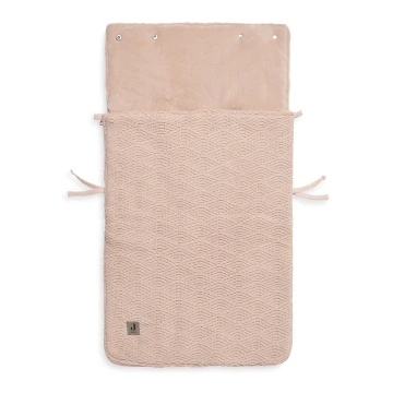 Jollein - Car seat sack fleece RIVER KNIT 42x82 cm Pale Pink