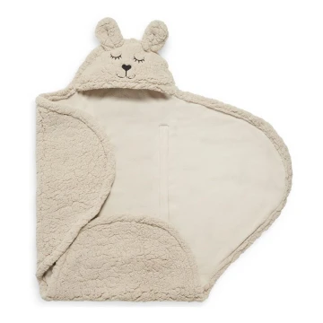 Jollein - Swaddle blanket fleece Bunny 100x105 cm Nougat