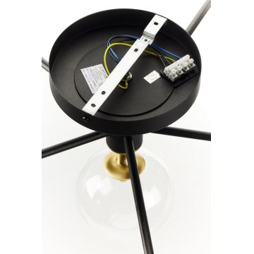 Jupiter 2036 - Surface-mounted chandelier FIGARO 6xG9/10W/230V black/gold/beige/clear