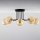 Jupiter 2038 - Chandelier on a pole BURANO 5xG9/10W/230V black/gold/beige