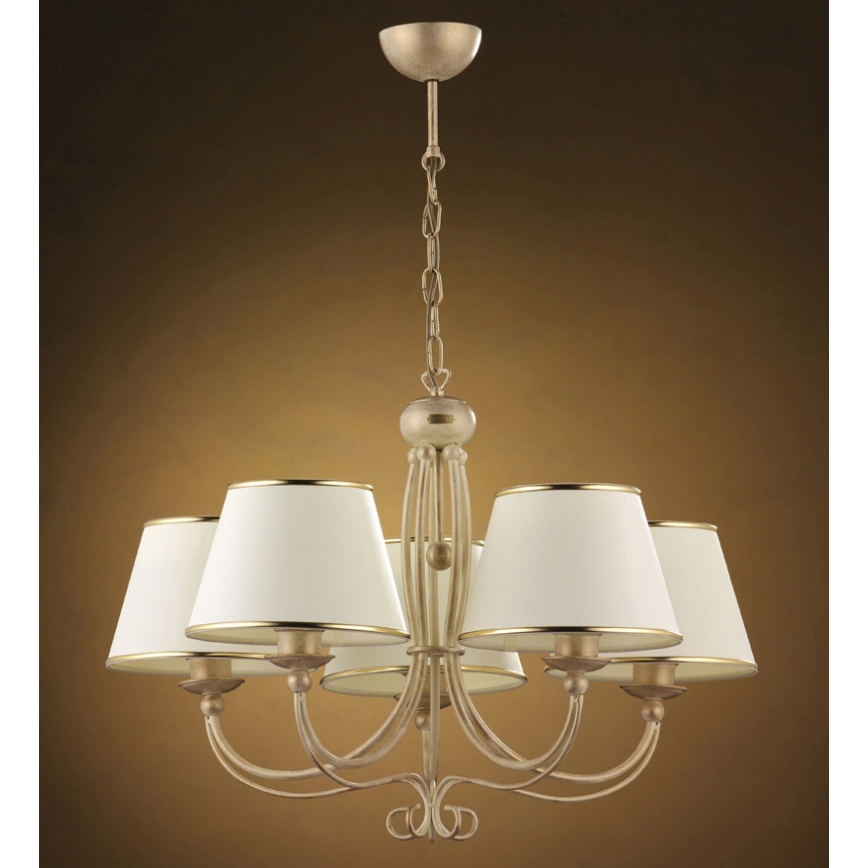 Jupiter 515 - LA-5-E - Pendant chandelier on a chain LAURA 5xE27/60W/230V