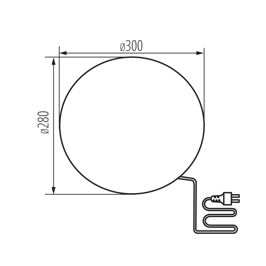 Outdoor lamp STONO 1xE27/25W/230V d. 30 cm IP65