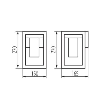 Outdoor wall light VIMO 1xE27/15W/230V IP44 copper