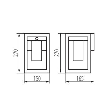 Outdoor wall light with a sensor VIMO 1xE27/15W/230V IP44