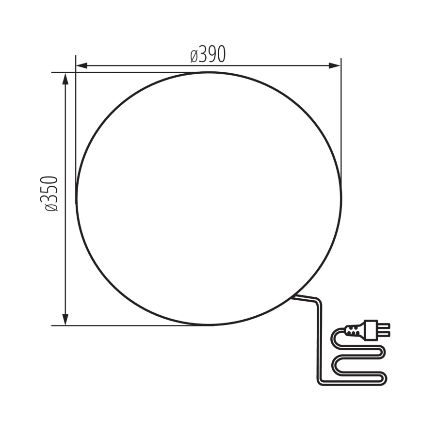 Outdoor lamp STONO 1xE27/25W/230V d. 39 cm IP65