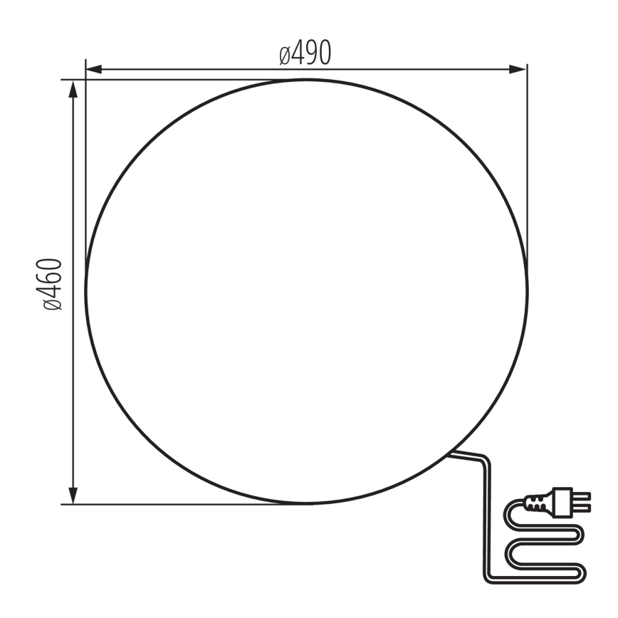 Outdoor lamp STONO 1xE27/25W/230V d. 49 cm IP65