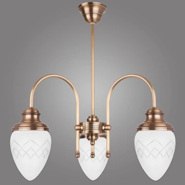 Kemar RI/3/M - Chandelier on a pole RINAMA 3xE27/60W/230V brass