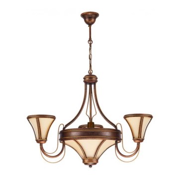 Kemar T/3 - Chandelier TANAJA 3xE14/60W+1xE27/100W red