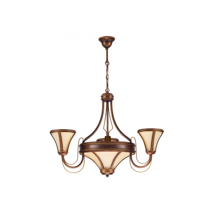 Kemar T/3 - Chandelier TANAJA 3xE14/60W+1xE27/100W red